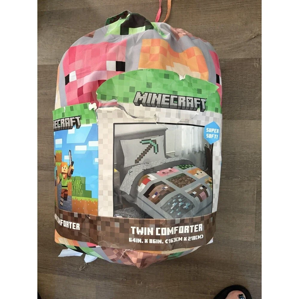 Kids Minecraft Twin Comforter NIP